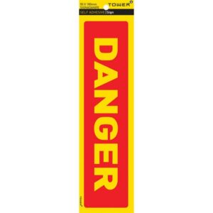 Danger Sign - Danger - Yellow-Red - 185 x 50mm - SIGNADAN(R)