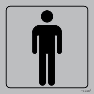 Aluminium Sign - Men's Toilet - 150 x 150mm - SIGNALMT