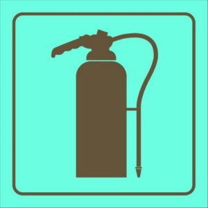 Photoluminescent Sign - Fire Extinguisher - 190 x 190mm - SIGNPFE190