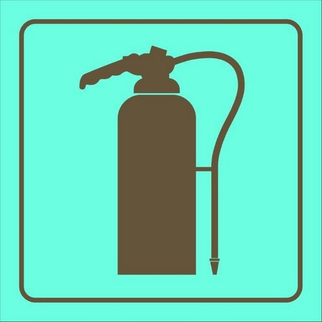 Photoluminescent Sign - Fire Extinguisher - 190 x 190mm - SIGNPFE190