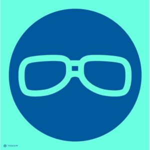 Photoluminescent Sign - Eye Protection - 190 x 190mm - SIGNPEP190