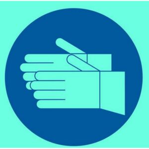 Photoluminescent Sign - Hand Protection - 190 x 190mm - SIGNPHP190