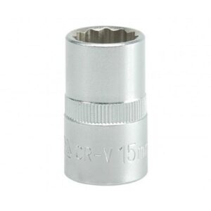 Bi-hex Socket - 12 Point - Chrome Vanadium - 1/2" Connector - Standard Length - 15mm - YT-1277