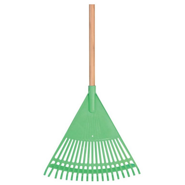 Plastic Rake - Wooden Handle - TOOR1523
