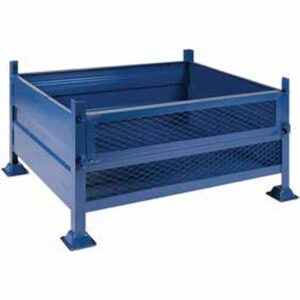Stillage Bin - Stackable Steel Bin - Half Drop Side - Blue - 900Kg - SBD3218