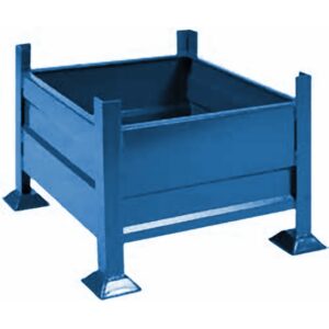 Stillage Bin - Stackable Steel Bin - Solid Side - Blue - 100Kg - (MOQ 10) - SB1518