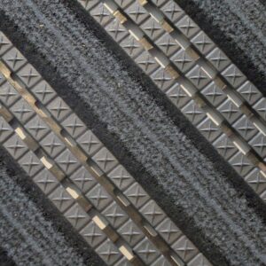 Entrance Mat - Premier Star Gripper Plus Floor Tile with Woven Inserts Closed - 44 x 29 x 1.8 cm - Charcoal - PSG010002C