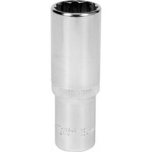 Bi-hex Deep Socket - 12 Point - Chrome Vanadium - 1/2" Connector - 76mm Length - 19mm - YT-12941