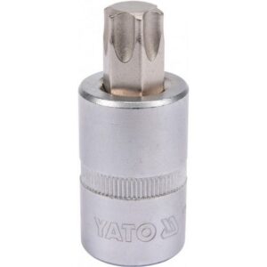 Torx Bit Socket - Male - Chrome Vanadium - 1/2" Connector - Standard Length - T60 x 50mm - YT-04318