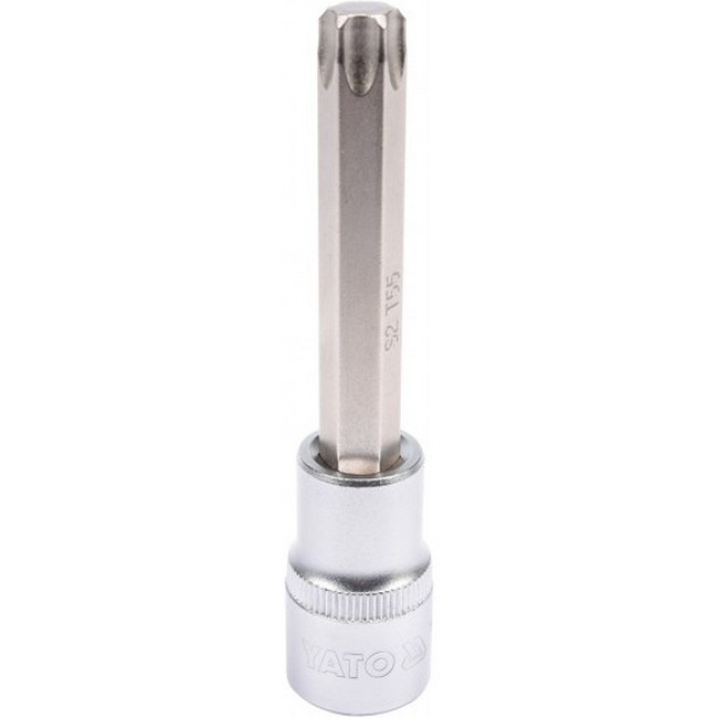 Torx Bit Socket - Male - Chrome Vanadium - 1/2" Connector - Long - T55 x 100mm - YT-04327