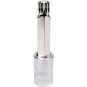 Spline Bit Socket - Chrome Vanadium - 1/2" Connector - Long - M14 x 100mm - YT-04355