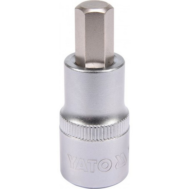 Hex Bit Socket - Chrome Vanadium - 1/2" Connector - Standard Length - HEX 10 x 50mm - YT-04385
