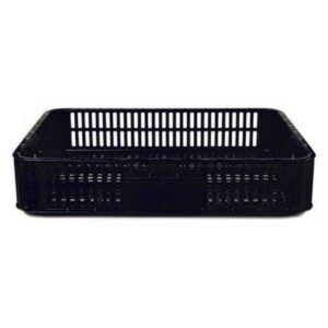 Slim Crate - Open Top - Live Bird - Vented - Plastic Crate - 74 x 53 x 15.5 cm - Recycled Material - Black - PI-LB10_slim-black