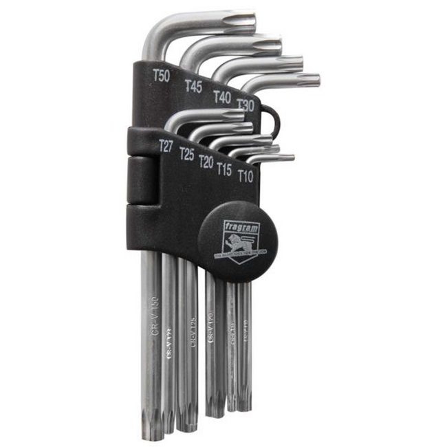 Key Torx Wrench Set - Security - Long - 9 Piece - TOOK1010