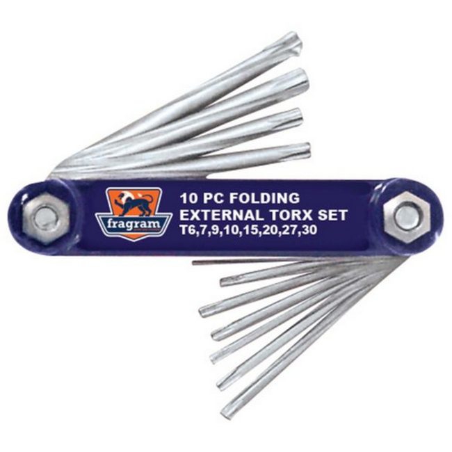 Torx Key Set - Folding - External - 10 Piece - TOOS1990