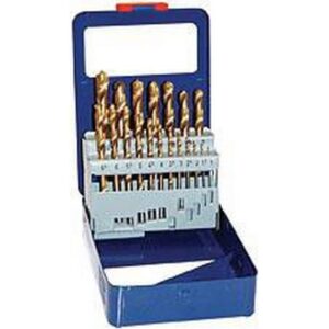 Drill Bit Set HSS - Titanium Coated - 19 Piece - TOOD418A