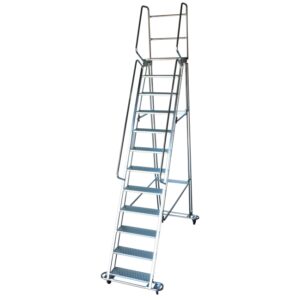 Mobile Safety Step Ladder - Mounty Rollstep - 12 Step - 3.875m High - MLH12