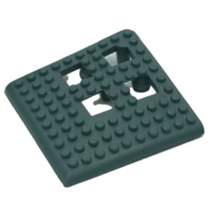 Floor Tile Corner - Flexi-Deck Interlinking Anti-Slip Drainage PVC Mat - Green - Pack of 4 - FD040004