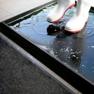Disinfectant Boot Bath - Solution Sanitising Mat - COBAcare - 97.5 x 81 x 5.5 cm - Black - BOOT-819950