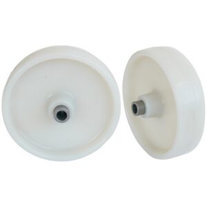 Castor Replacement Wheel with Bush - Nylon - White - 125mm ? - Pack of 2 - N125