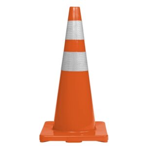 Traffic Safety Cone - Gel Rubber - Flexi - Dayglo Orange - 75 cm - SXS339