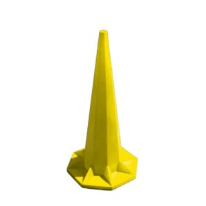Safety Cone - Hard Plastic - Traffic Safety Barrier Cone - Jumbo - 1.8m - Yellow - SXS047Y