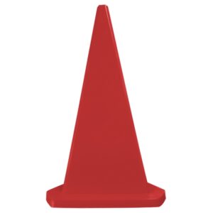 Safety Cone - Triangular - Hard Plastic - Parking Bollard - 100cm - Red - MBOL1MR