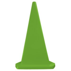 Safety Cone - Triangular - Hard Plastic - Parking Bollard - 100cm - Lime - MBOL1ML