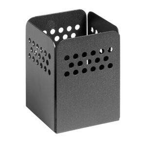 Pencil Holder - Round Perforated Steel Range - Metal - 7.5 x 7.5 x 10 cm - Colour Options - 806BL