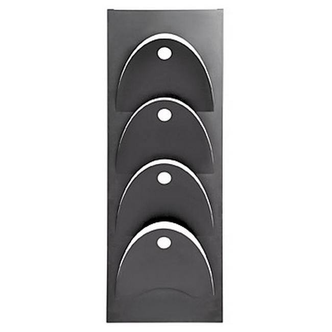 Steel Magazine Holder - Wall Mounted - D-Line - 18 x 20 x 50 cm - Black - 240BL