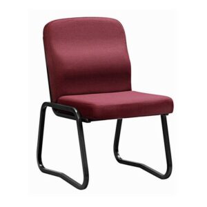 Office Chair - Economy Side - Skid Base - No Arms - 87 x 55 x 64 cm - SE010-burgundy