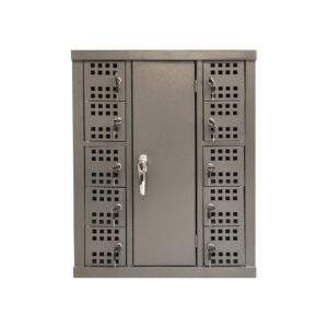 Cell Phone Charge Station Locker - Metal - 10 Compartments - Excludes Charger Unit - CELLOCK10RECHARGE02