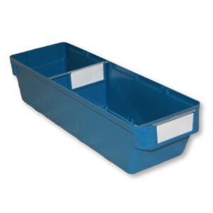 Shelf Bin - Loose Parts Warehouse Storage Container - Plastic - Small - 400mm - Blue