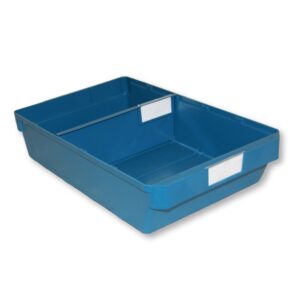 Shelf Bin - Loose Parts Warehouse Storage Container - Plastic - Large - 400mm - Blue