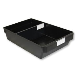Shelf Bin - Loose Parts Warehouse Storage Container - Plastic - Large - 400mm - Black