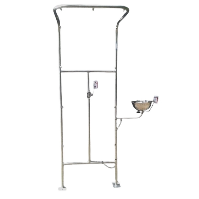 Double Column Safety Shower - Hand Operated Lever - 70 x 60 x 210 cm