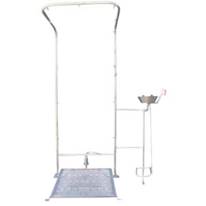Double Column Safety Shower - Foot Operated and Bowl - 70 x 120 x 210 cm