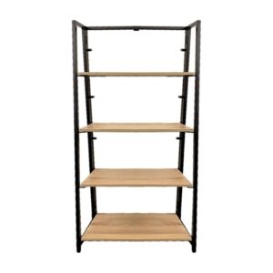 Shelving - 4 Tier - Wood and Steel - 65 x 32 x 133 cm - HH300107