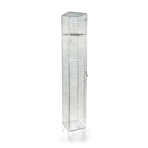 Wire Mesh Locker - Electro Plated - 1 Door - 180 x 30 x 45cm
