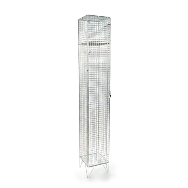 Wire Mesh Locker - Electro Plated - 1 Door - 180 x 30 x 45cm
