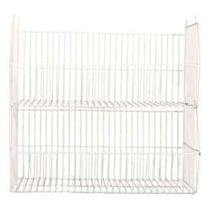 Steel Stacking Basket - White - 88 x 40 x 40 cm - Pack of 2
