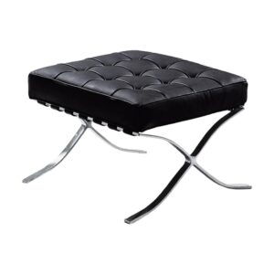 Footstool - Barcelona - Von Der Rohe - Pleather - Colour Options