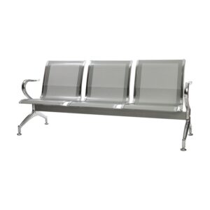Airport Bench - Public Seating - Heavy Duty Standard Steel - Indoor Use - Flat Packed - Three Seater - 180 x 67 x 79 cm