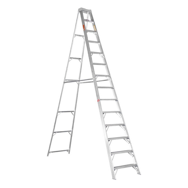 Aluminium Step Ladder - Single Sided - Heavy Duty Industrial - 14-Step - 4.20m