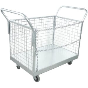 Mesh Box Truck - Trolley - 3 Sided - 91 x 61 x 91 cm - Carrying capacity 500kg