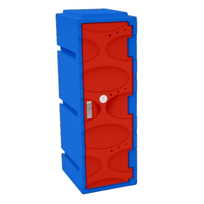 Plastic Clothes Locker - Solid Door - 45.5 x 31 x 92 cm