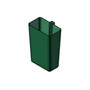 Refuse Bin - Pole Bin - Rectangular - Swivel - 50L - 39 x 22 x 59 cm - Green