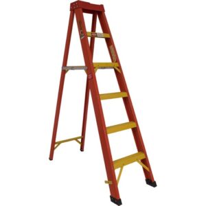 Fibreglass Single Sided Step Ladder - Industrial - Heavy Duty - 8 Steps - 2.4m
