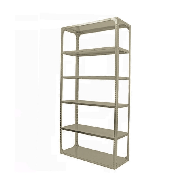 Bolted Shelving Steel Bay 6 Shelves - Uni-Angle - Six Shelf Kit - Painted - 274.3 x 91.4 x 76.2 cm