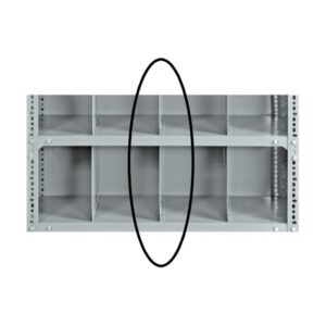 Bolted Shelving Steel Shelf Divider - Uni-Angle - Galvanised - 30.5 x 38.1 cm